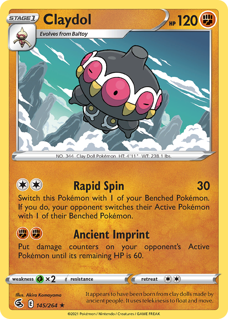 Pokémonkaart 145/264 - Claydol - Fusion Strike - [Rare]