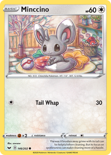 Pokémonkaart 146/202 - Minccino - Sword & Shield - [Common]