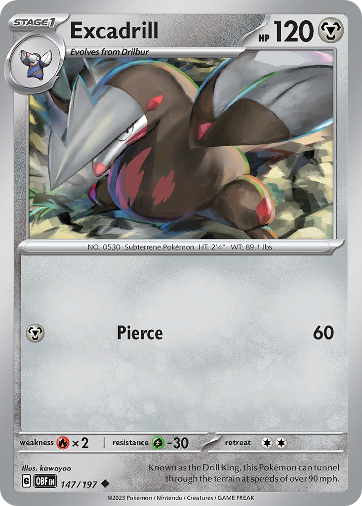 147/197 - Excadrill - [Uncommon] - Reverse Holo