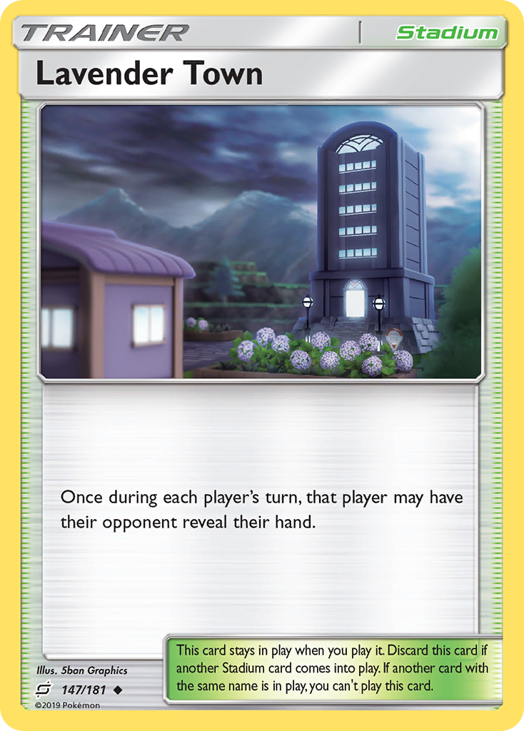 Pokémonkaart 147/181 - Lavender Town - Team Up - [Uncommon]