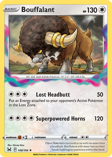 148/196 - Bouffalant - Reverse Holo - [Rare]