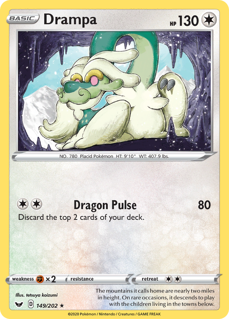 Pokémonkaart 149/202 - Drampa - Sword & Shield - [Rare]