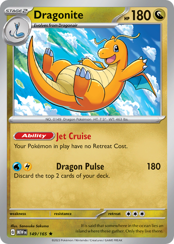 149/165 - Dragonite - [Rare] - Reverse Holo