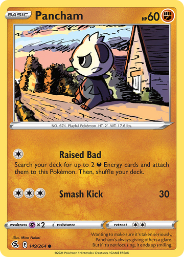 Pokémonkaart 149/264 - Pancham - Fusion Strike - [Common]