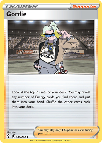 Pokémonkaart 149/203 - Gordie - Evolving Skies - [Uncommon]