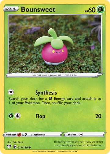 Pokémonkaart 014/189 - Bounsweet - Darkness Ablaze - [Common]