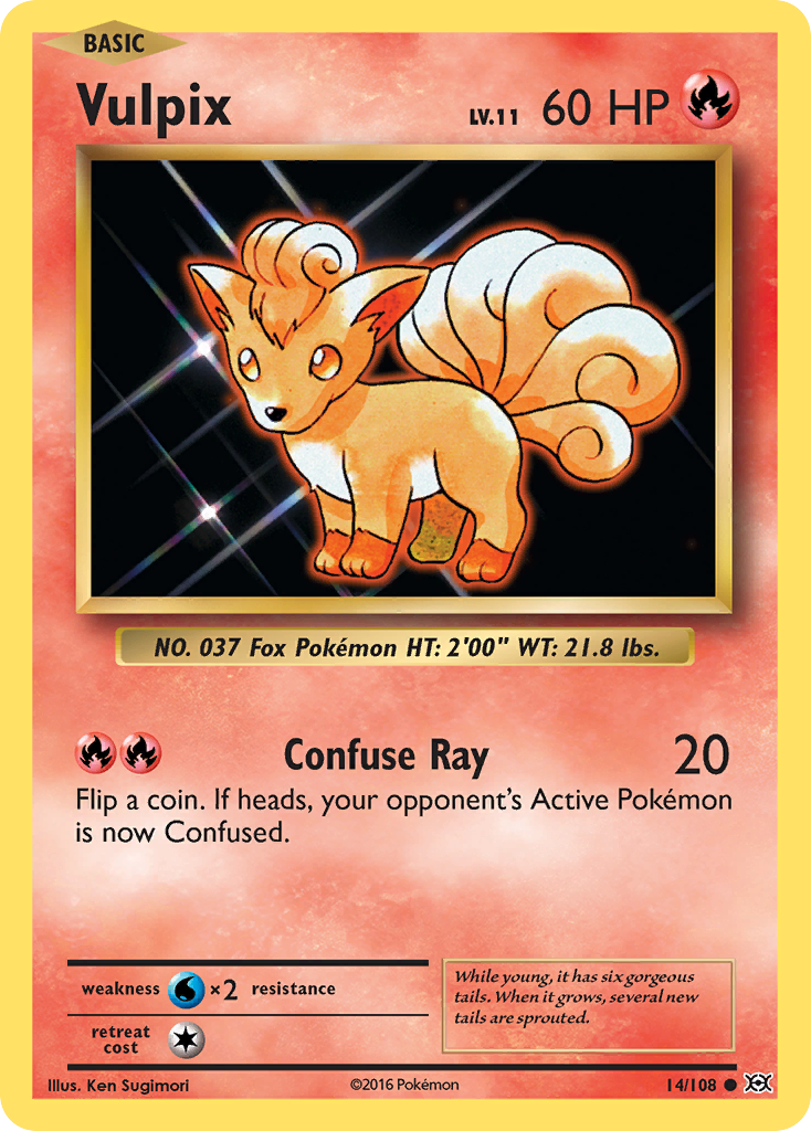 14/108 - Vulpix - Reverse Holo - [Common]
