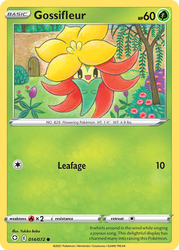 Pokémonkaart 014/072 - Gossifleur - Shining Fates - [Common]