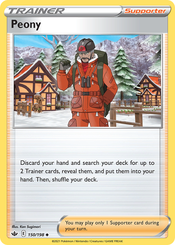 Pokémonkaart 150/198 - Peony - Chilling Reign - [Uncommon]