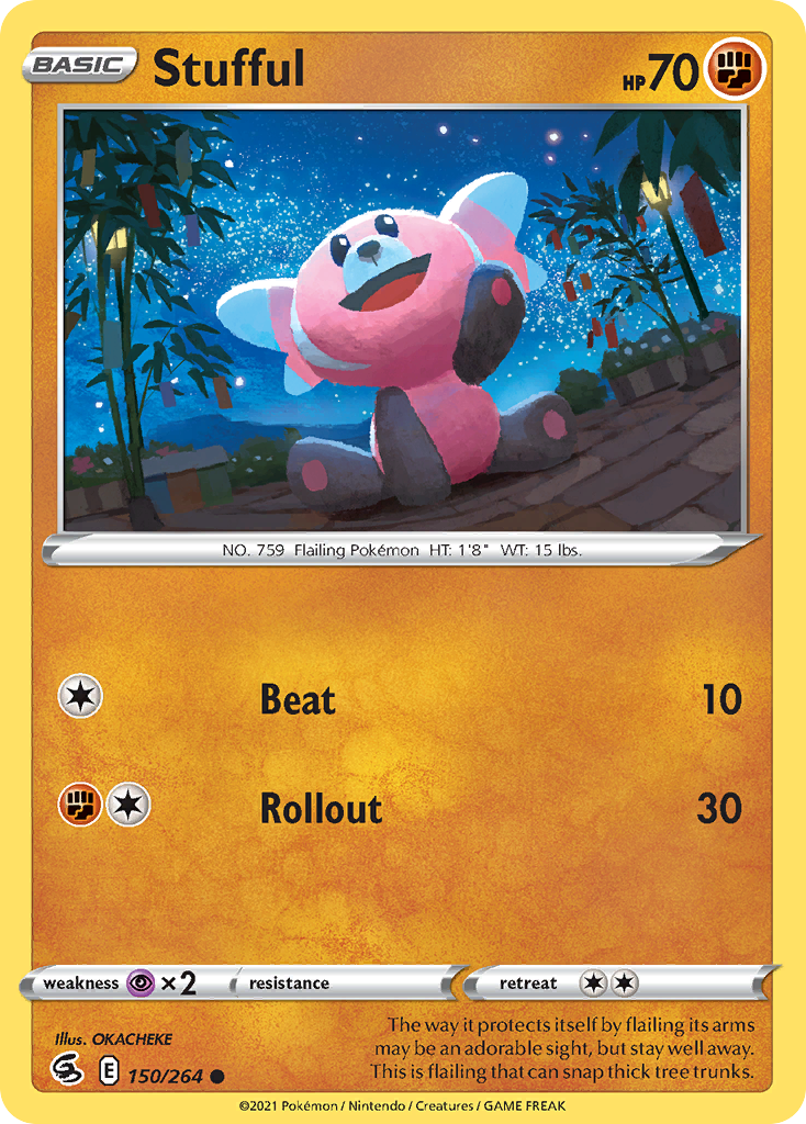 Pokémonkaart 150/264 - Stufful - Fusion Strike - [Common]