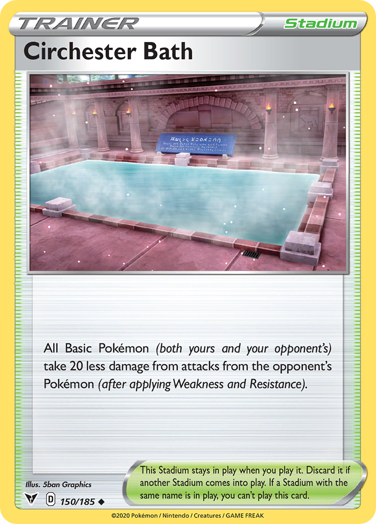 Pokémonkaart 150/185 - Circhester Bath - Vivid Voltage - [Uncommon]