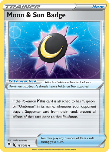 151/203 - Moon & Sun Badge - Reverse Holo - [Uncommon]