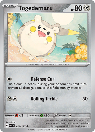 151/197 - Togedemaru - [Common] - Reverse Holo