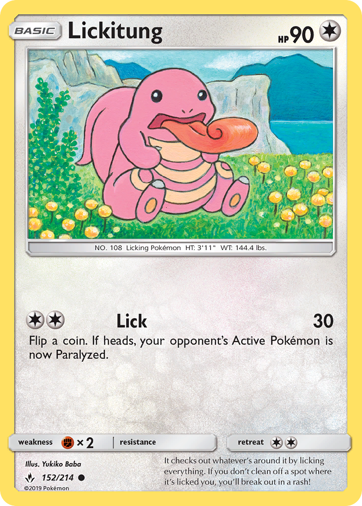 Pokémonkaart 152/214 - Lickitung - Unbroken Bonds - [Common]