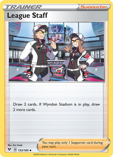 Pokémonkaart 153/185 - League Staff - Vivid Voltage - [Uncommon]