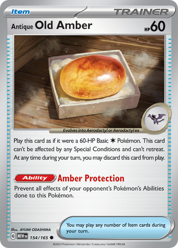 154/165 - Antique Old Amber - [Common] - Reverse Holo