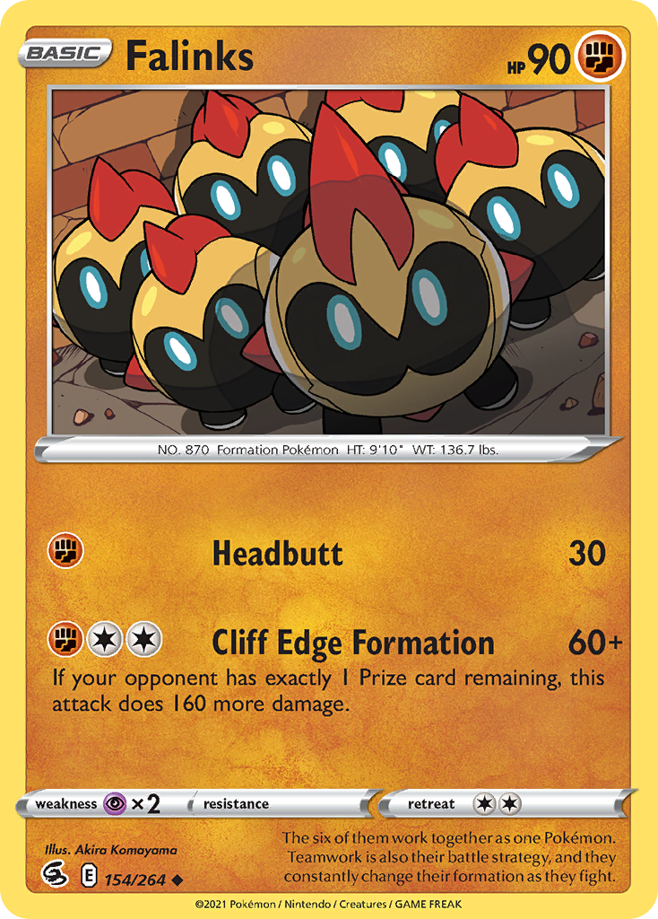 Pokémonkaart 154/264 - Falinks - Fusion Strike - [Uncommon]