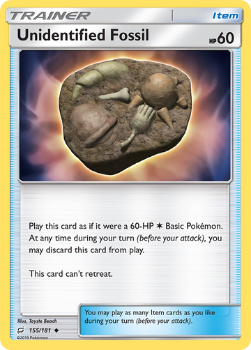 Pokémonkaart 155/181 - Unidentified Fossil - Team Up - [Uncommon]