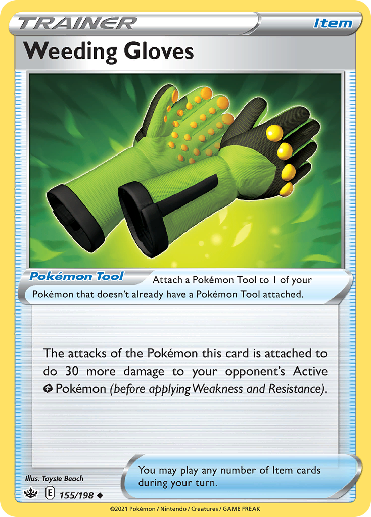 Pokémonkaart 155/198 - Weeding Gloves - Chilling Reign - [Uncommon]