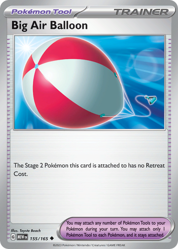 155/165 - Big Air Balloon - [Uncommon] - Reverse Holo