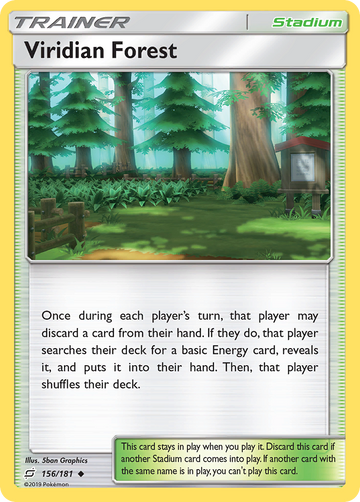 Pokémonkaart 156/181 - Viridian Forest - Team Up - [Uncommon]
