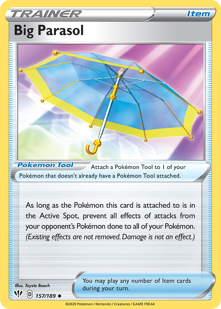 Pokémonkaart 157/189 - Big Parasol - Darkness Ablaze - [Uncommon]