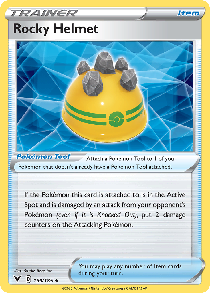 Pokémonkaart 159/185 - Rocky Helmet - Vivid Voltage - [Uncommon]