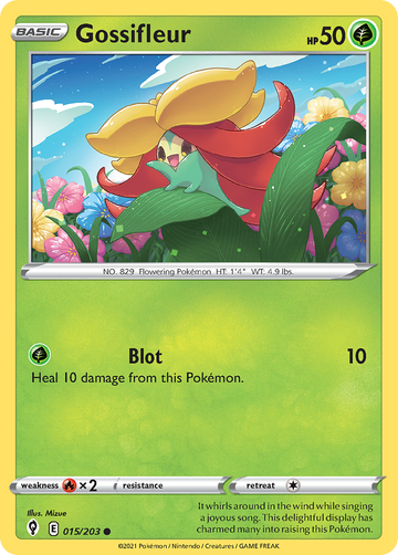 Pokémonkaart 015/203 - Gossifleur - Evolving Skies - [Common]