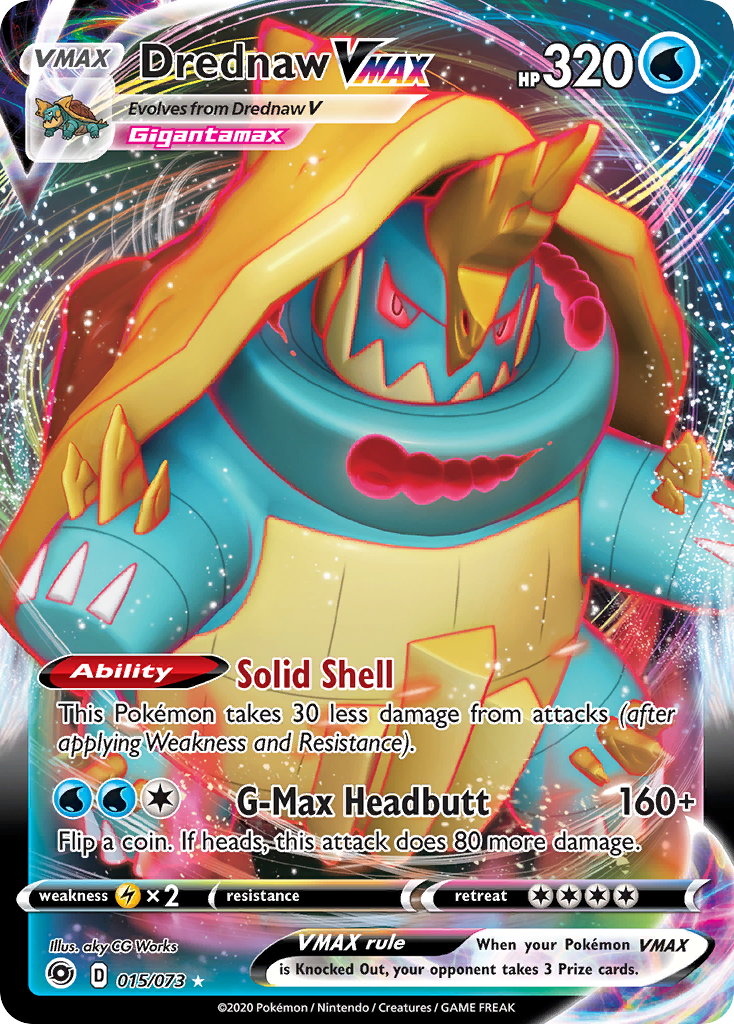 Pokémonkaart 015/073 - Drednaw VMAX - Champion's Path - [Rare Holo VMAX]