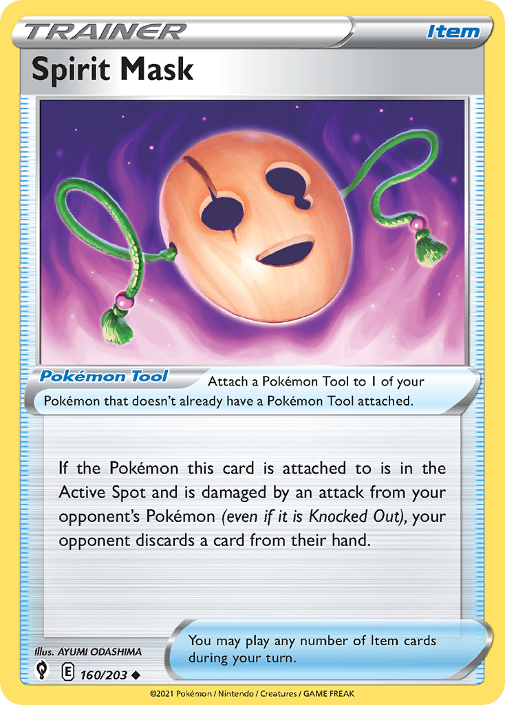 Pokémonkaart 160/203 - Spirit Mask - Evolving Skies - [Uncommon]