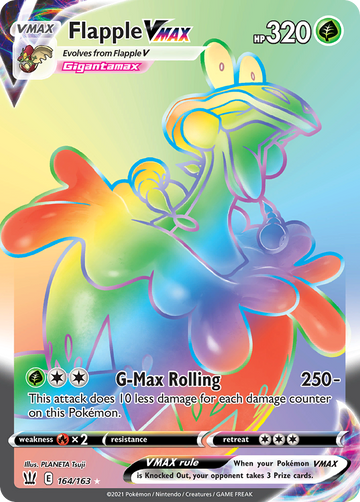 164/163 - Flapple VMAX - [Rare Rainbow]