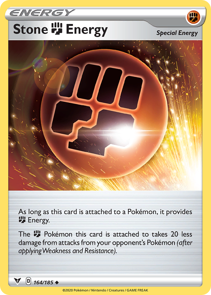 Pokémonkaart 164/185 - Stone Fighting Energy - Vivid Voltage - [Uncommon]