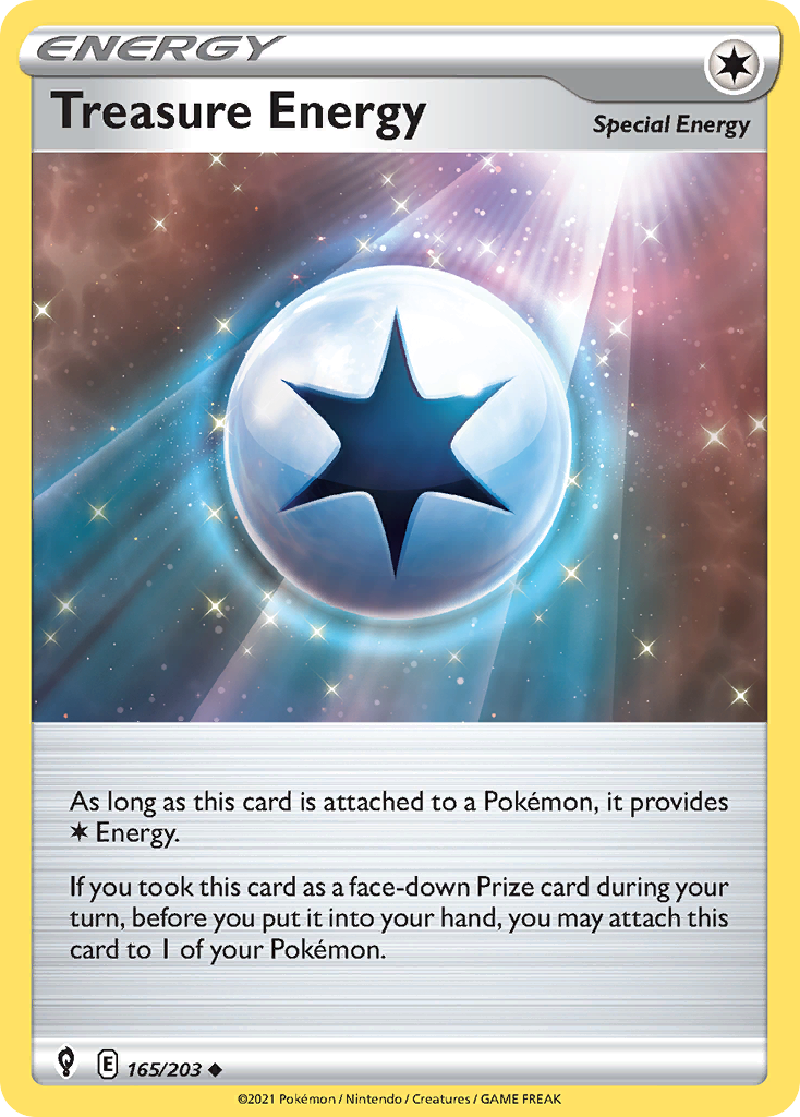 Pokémonkaart 165/203 - Treasure Energy - Evolving Skies - [Uncommon]