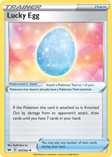 Pokémonkaart 167/202 - Lucky Egg - Sword & Shield - [Uncommon]