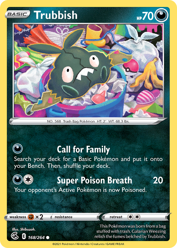 Pokémonkaart 168/264 - Trubbish - Fusion Strike - [Common]