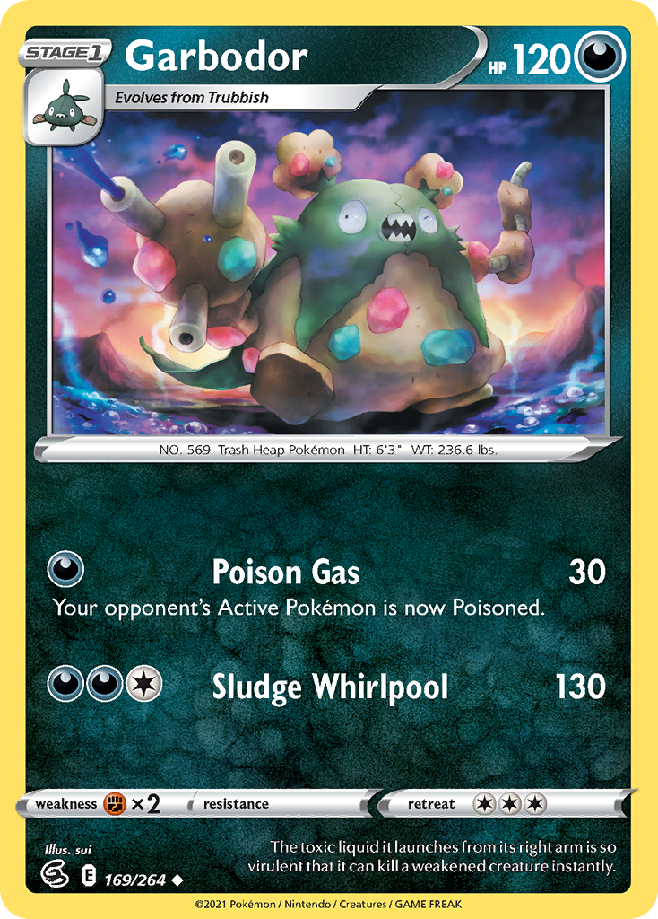 Pokémonkaart 169/264 - Garbodor - Fusion Strike - [Uncommon]