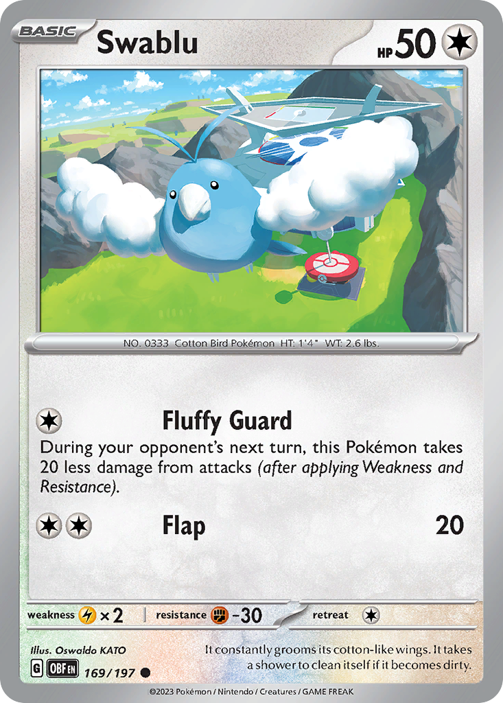 169/197 - Swablu - [Common] - Reverse Holo