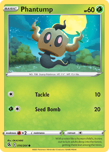 Pokémonkaart 016/264 - Phantump - Fusion Strike - [Common]