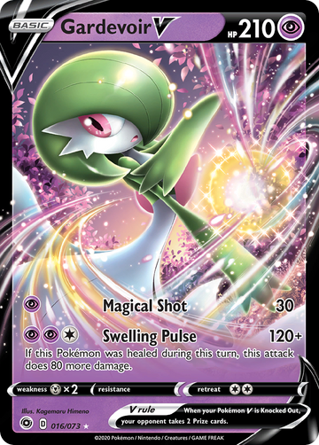 Pokémonkaart 016/073 - Gardevoir V - Champion's Path - [Rare Holo V]