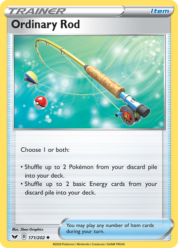 Pokémonkaart 171/202 - Ordinary Rod - Sword & Shield - [Uncommon]