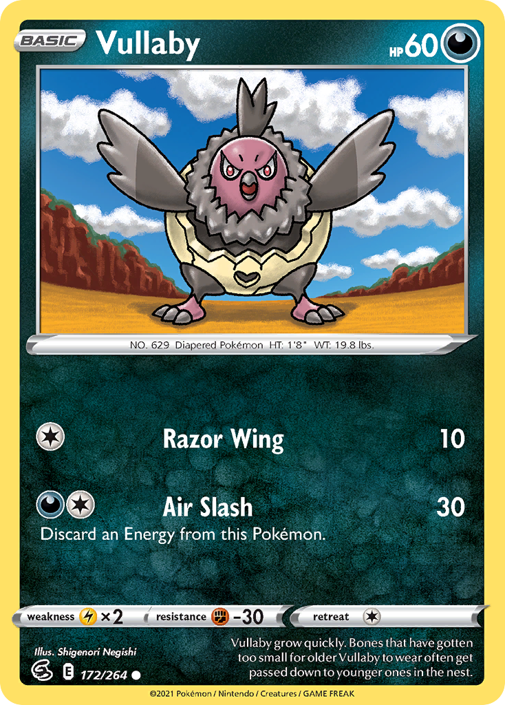Pokémonkaart 172/264 - Vullaby - Fusion Strike - [Common]