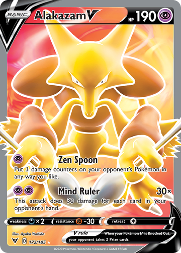 172/185 - Alakazam V - [Rare Ultra]