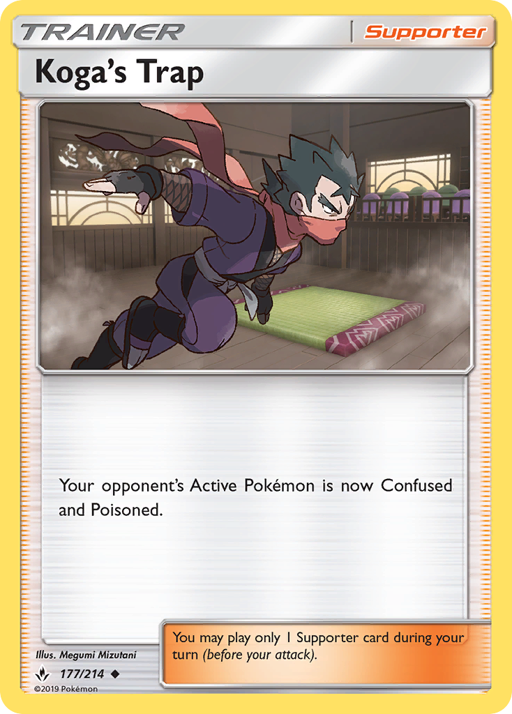 Pokémonkaart 177/214 - Koga's Trap - Unbroken Bonds - [Uncommon]