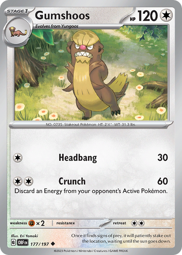 177/197 - Gumshoos - [Uncommon] - Reverse Holo