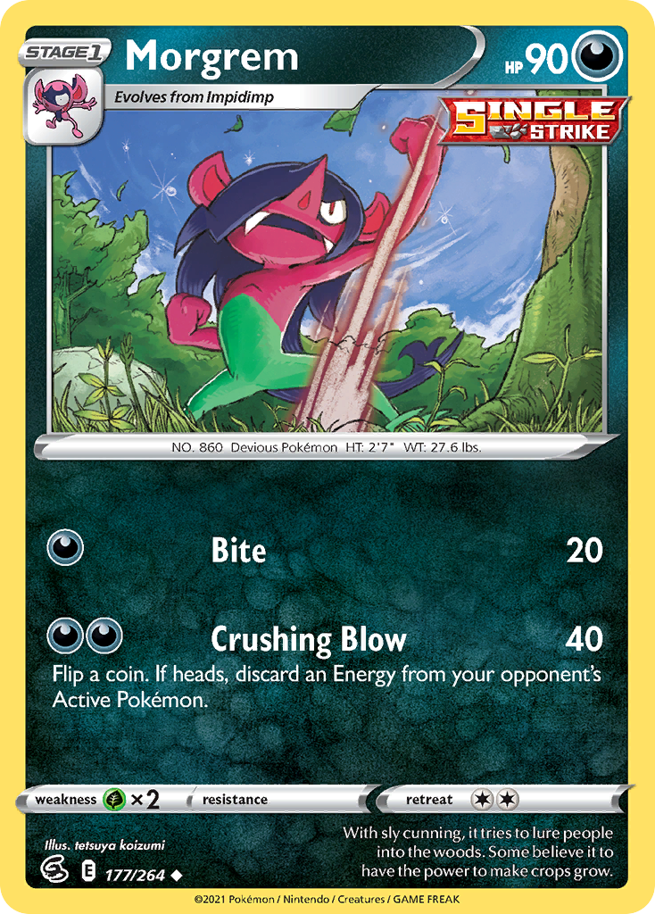 Pokémonkaart 177/264 - Morgrem - Fusion Strike - [Uncommon]
