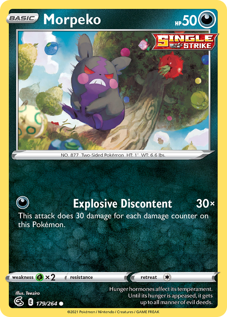 Pokémonkaart 179/264 - Morpeko - Fusion Strike - [Common]