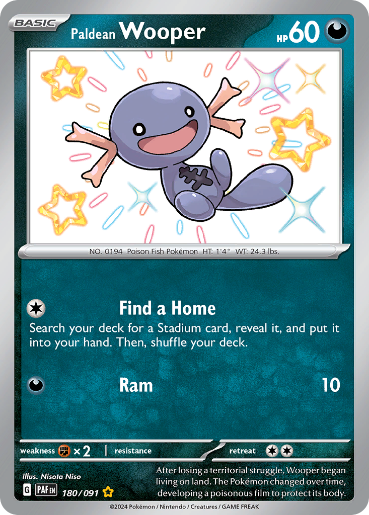 180/091 - Paldean Wooper - [Shiny Rare]