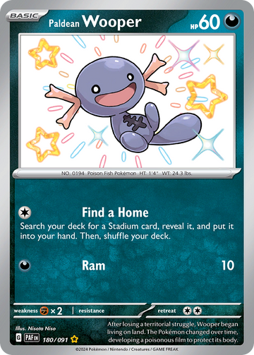 180/091 - Paldean Wooper - [Shiny Rare]