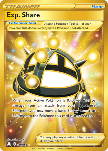 Pokémonkaart 180/163 - Exp. Share - Battle Styles - [Rare Secret]
