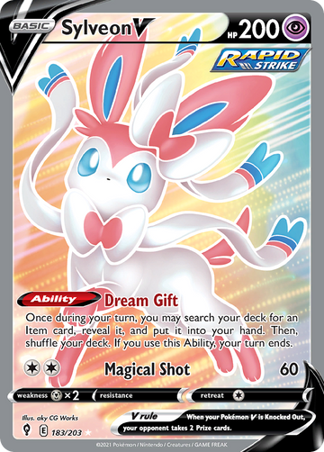 Pokémonkaart 183/203 - Sylveon V - Evolving Skies - [Rare Ultra]